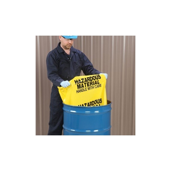Pig Trash Bags, 36 in x 60 in, 3 mil (76 microns), Black/Yellow, 25 PK BAG202-L - main